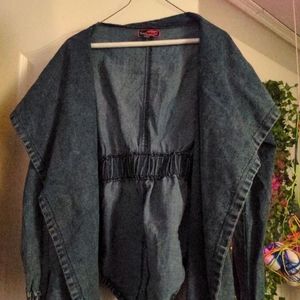 Unique Shawl jean jacket